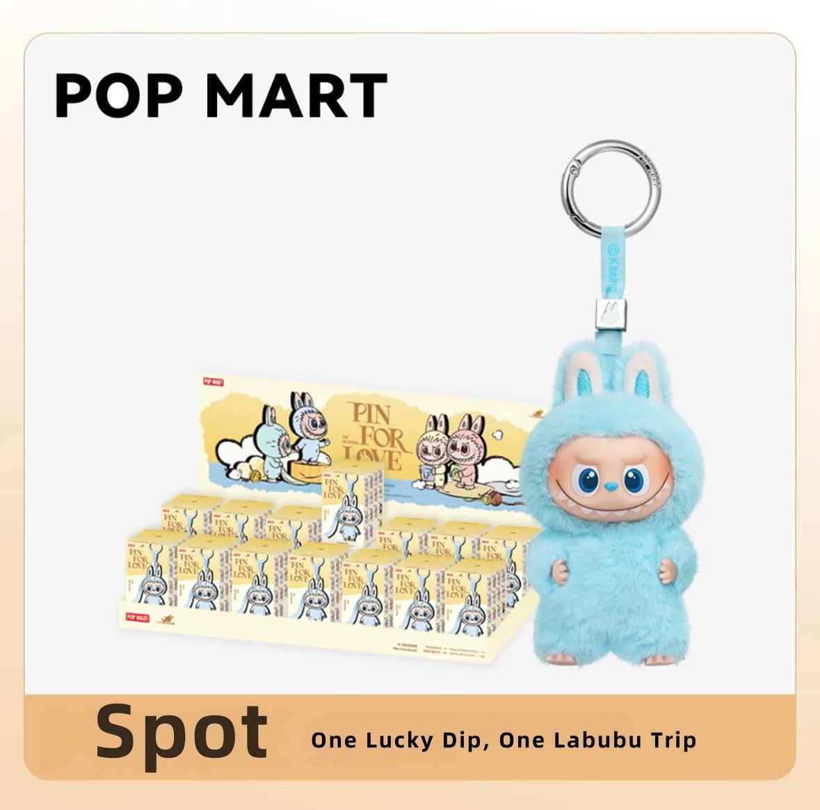 LABUBU V4 Pin For Love Series - Vinyl Plush Pendant Blind Box (A-M)