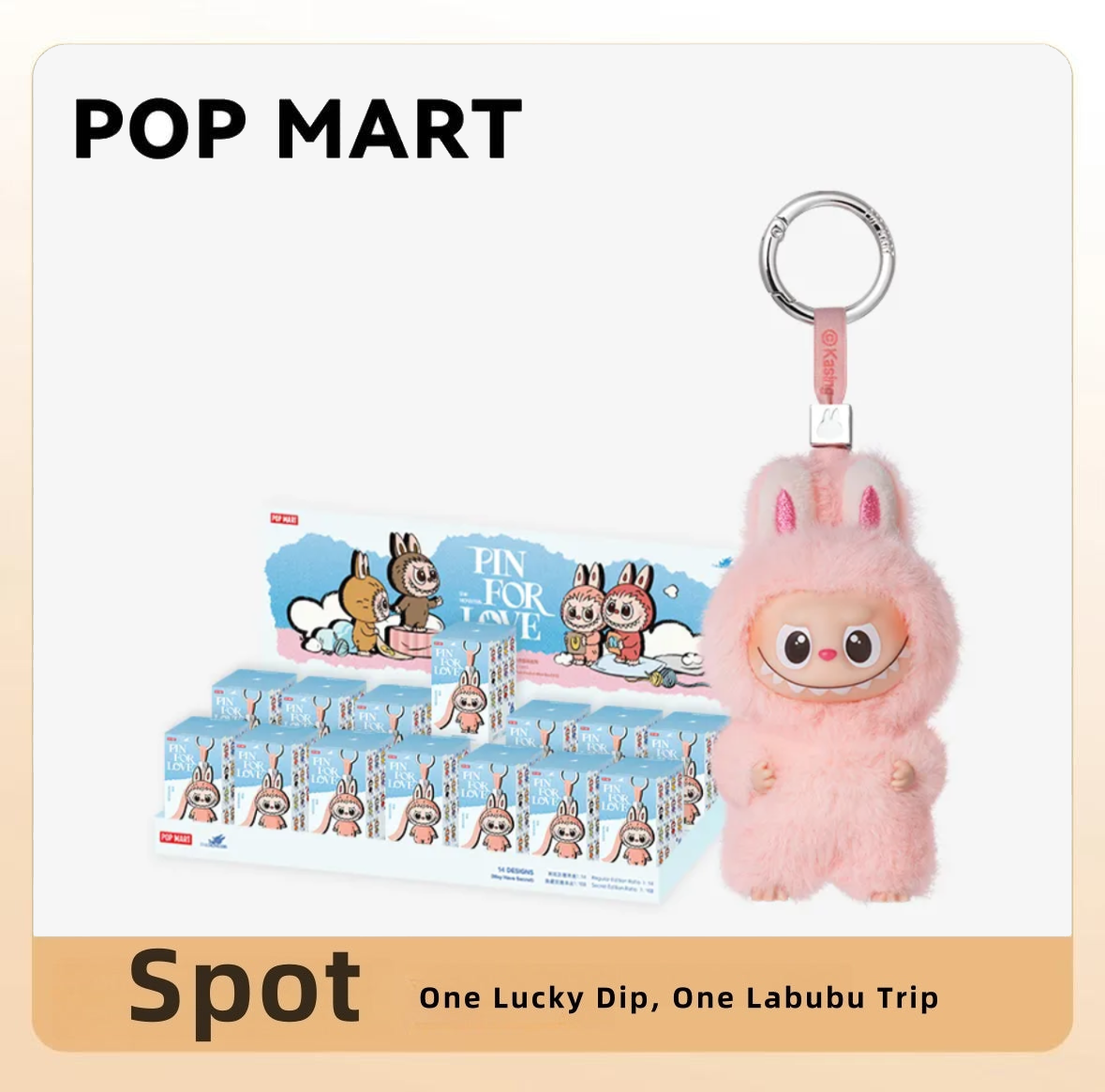 LABUBU V4 Pin For Love Series - Vinyl Plush Pendant Blind Box (N-Z)