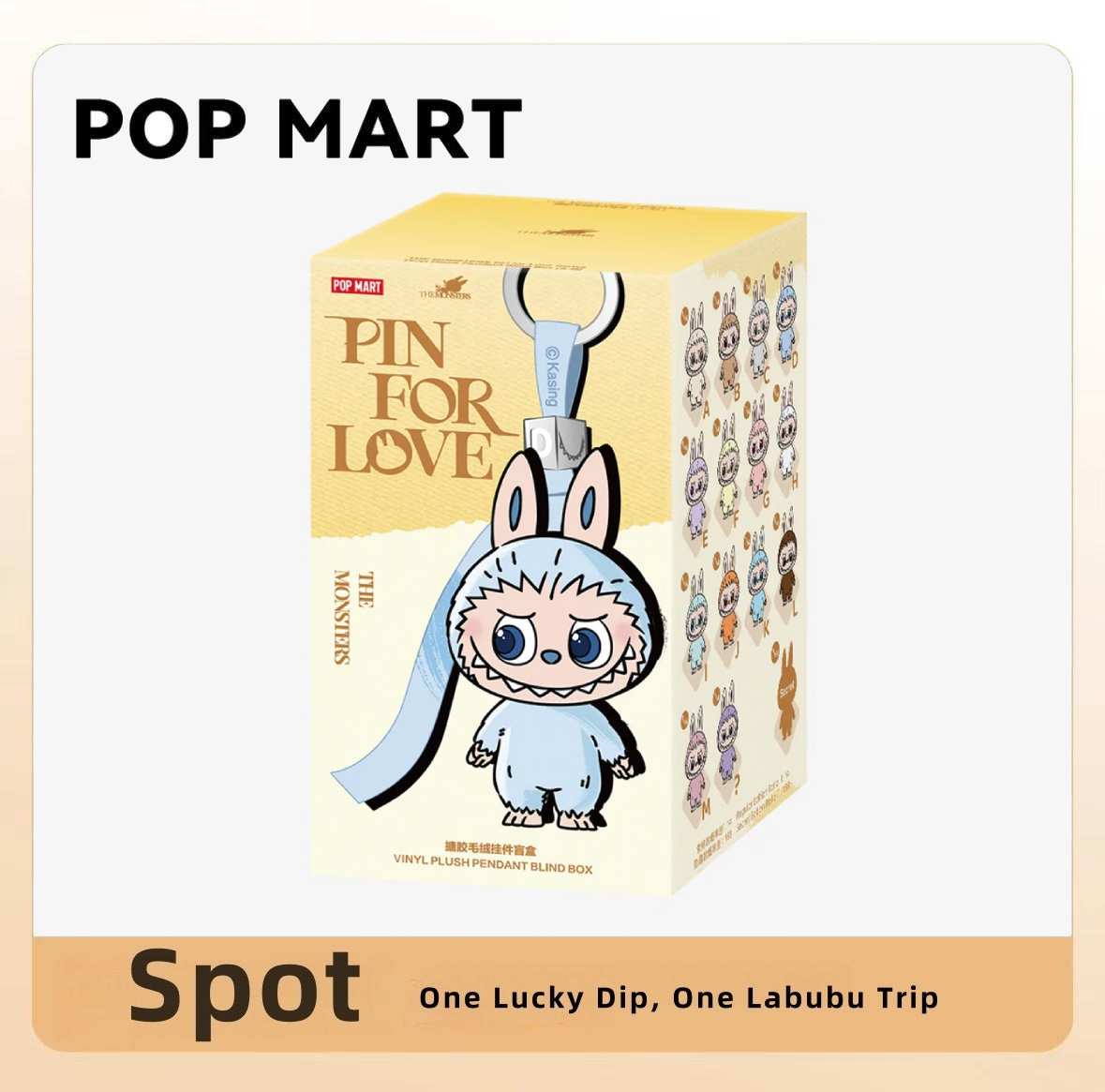 LABUBU V4 Pin For Love Series - Vinyl Plush Pendant Blind Box (A-M)